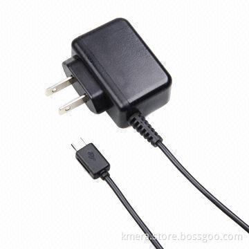 Portable Micro USB Charger, 5V/1A USB Output with Plug
